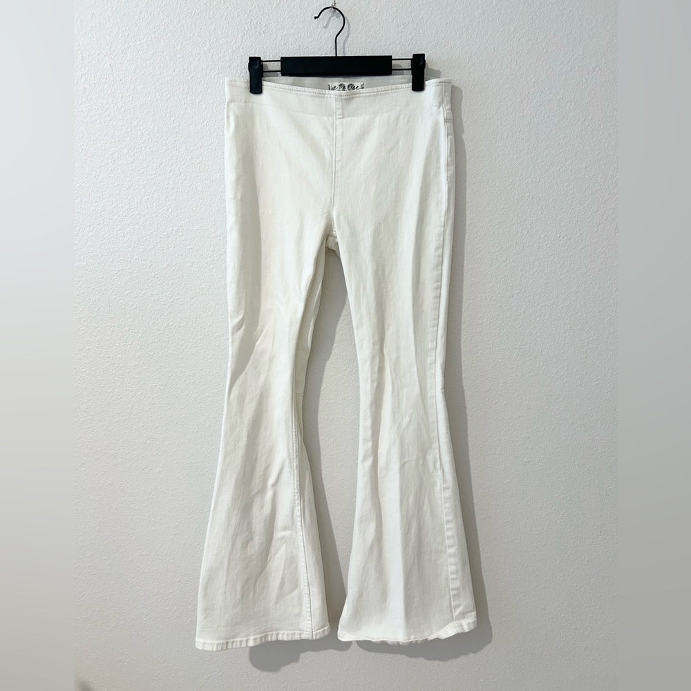 Free People White Wide Leg Pants